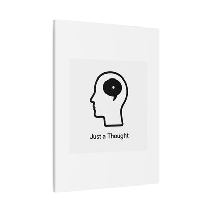 Matte Canvas Wall Art - "Just a Thought" Minimal Head Illustration
